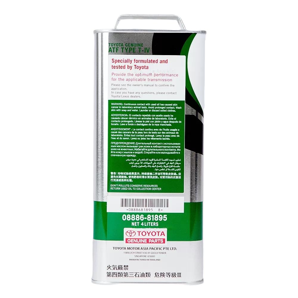 Toyota Atf T Iv Engine Oil 4 Litre, 08886 81015 Gen, Ow: Buy